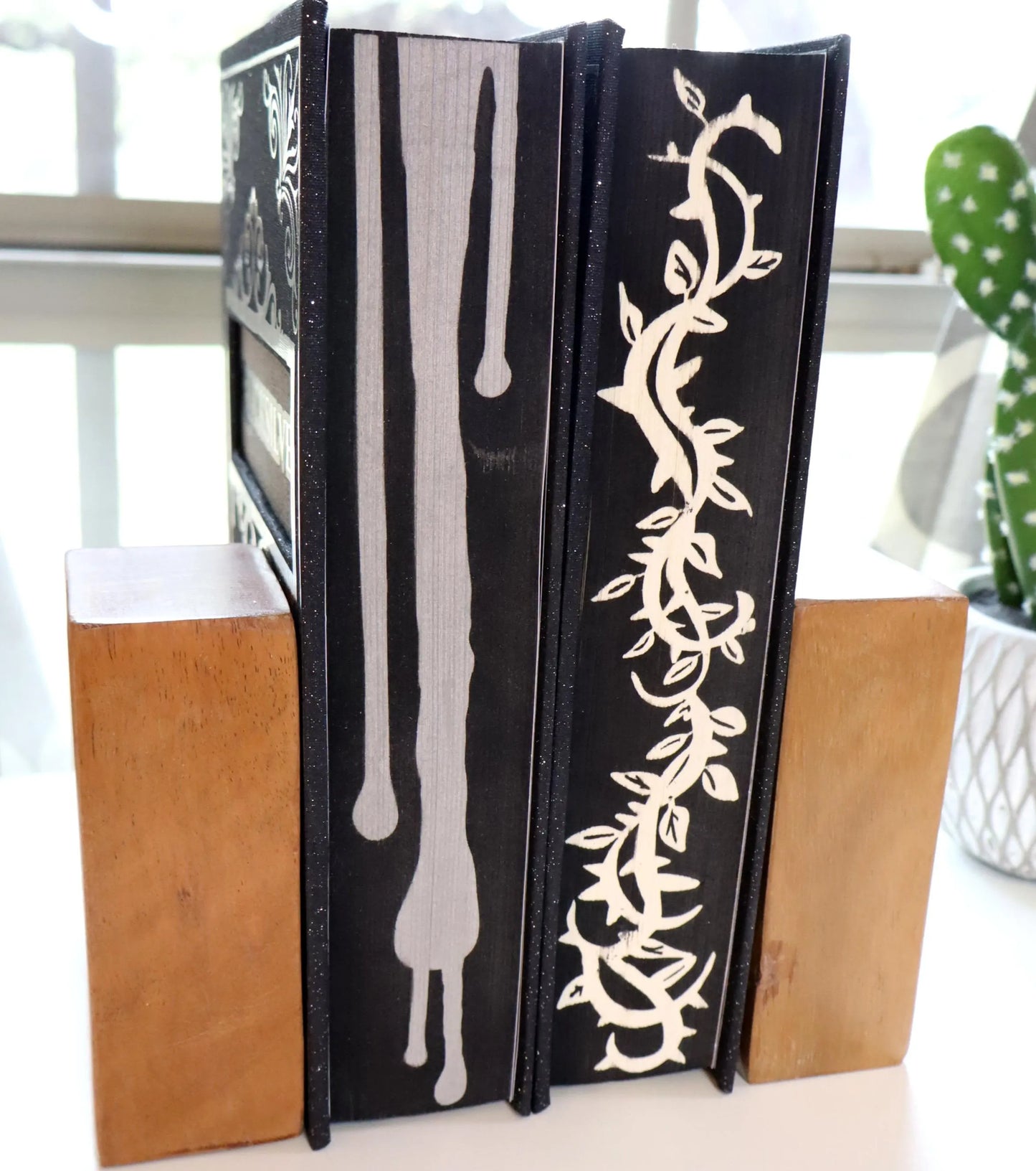 MADE TO ORDER Quicksilver Rebind- silver glitter on black